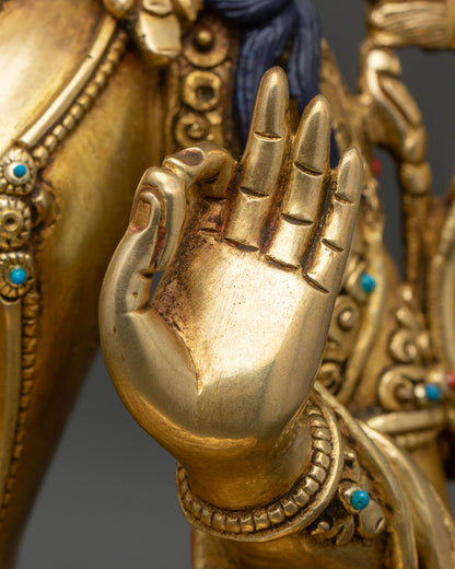 Manjushri Bodhisattva Statue | Premium Nepal Handmade Figurine