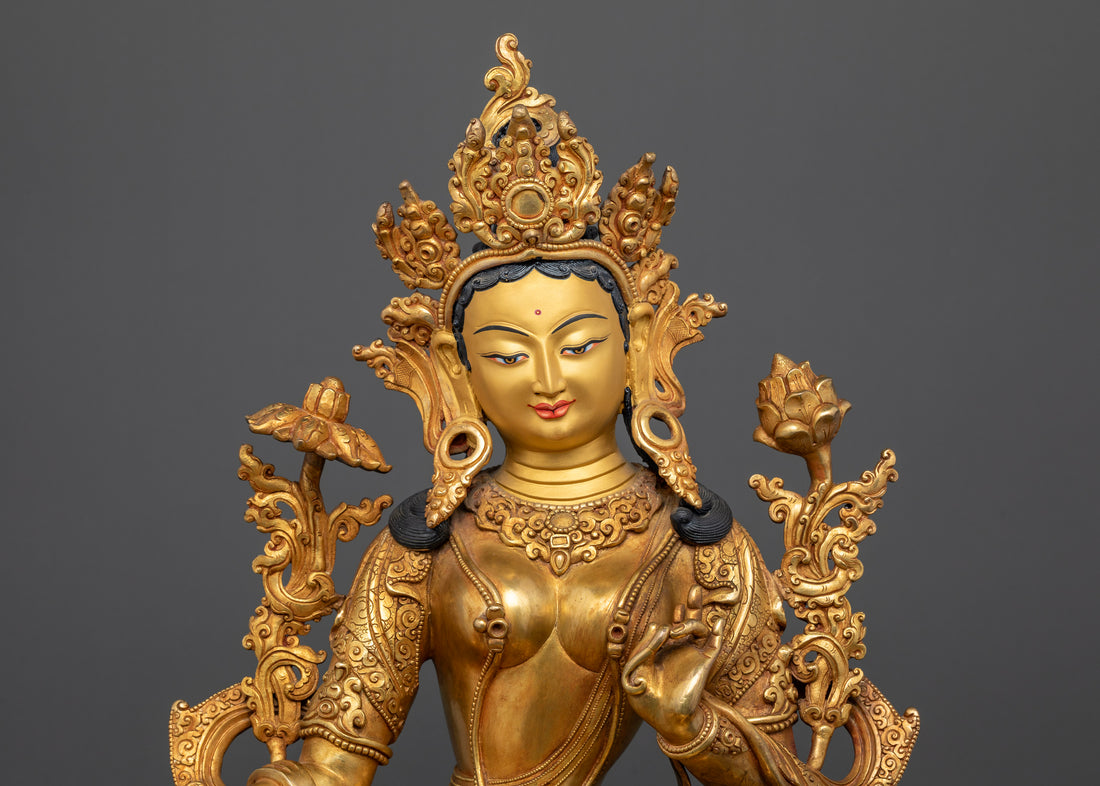 Mystical Guardian: The Green Tara Figurine