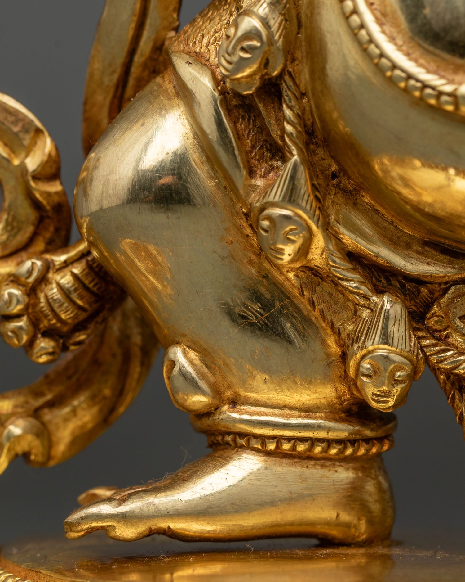 Black Manjushri Statue | Lost-Wax Crafted Copper Figurine