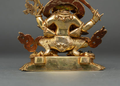 Four-Armed Mahakala Statue | Buddhist Protector Deity Art