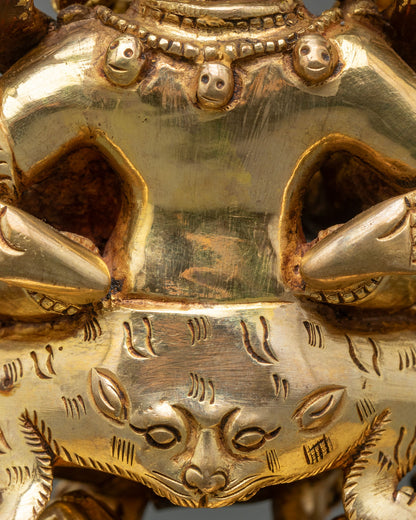 Four-Armed Mahakala Statue | Buddhist Protector Deity Art
