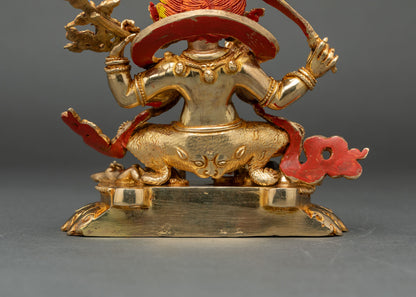 Four-Armed Mahakala Statue | Authentic Tibetan Sacred Art