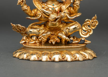 Four Armed Mahakala Statue | Wrathful Buddhist Protector