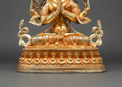 Authentic Chenrezig Statue – Buddhist God of Compassion