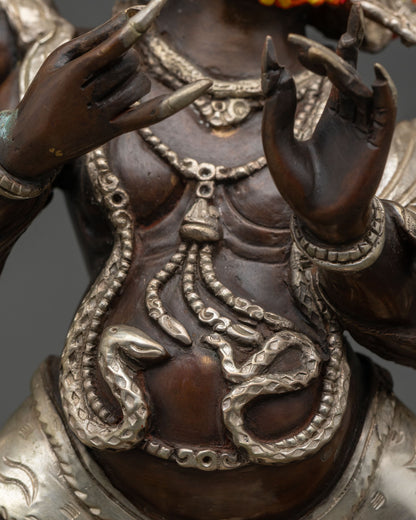 Four-Armed Vajrapani Statue – Buddhist Dharma Protector Art
