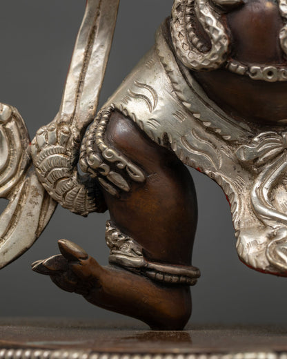 Four-Armed Vajrapani Statue – Buddhist Dharma Protector Art