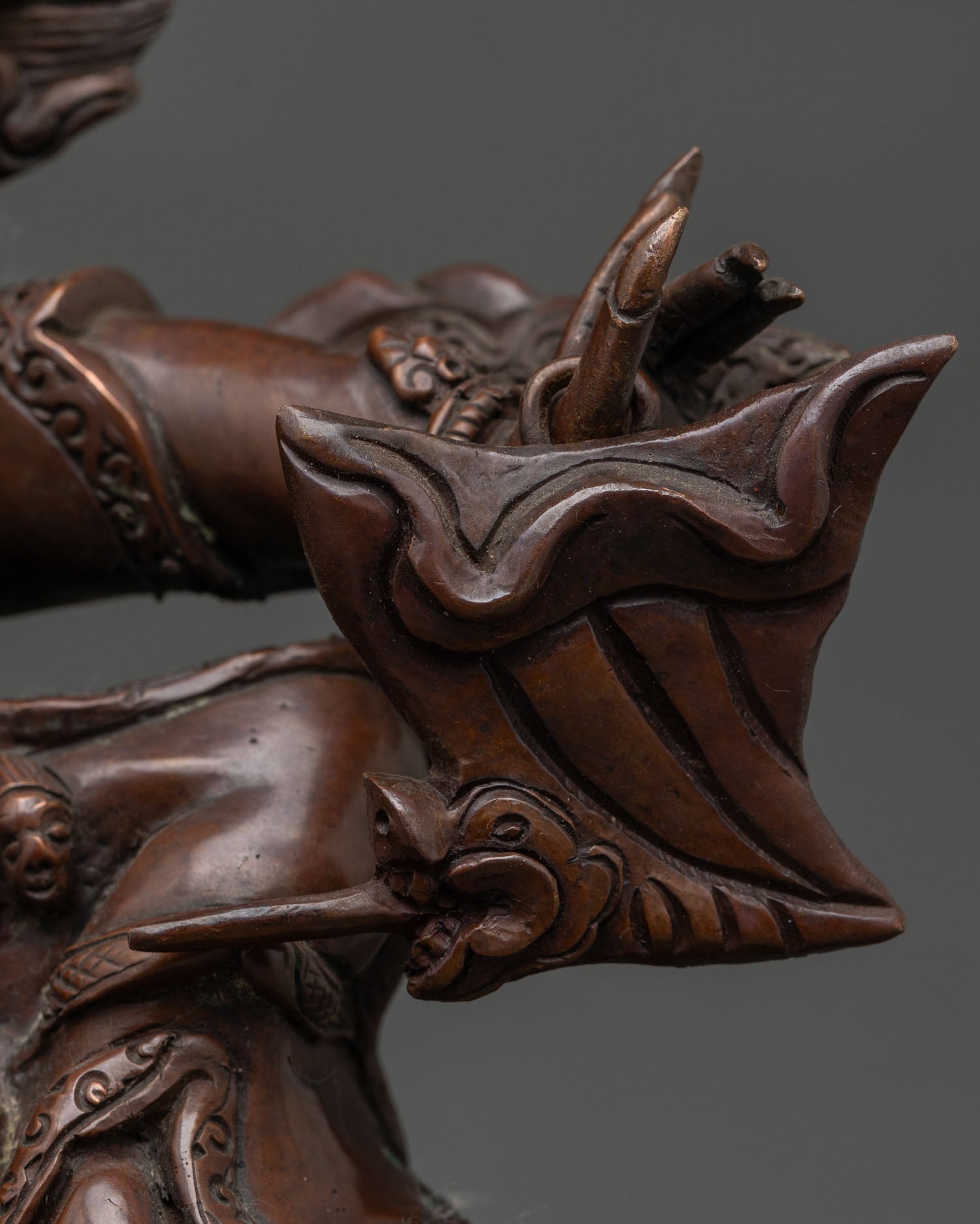Garwa Nagpo Damchen Statue | Fierce Protector of Dharma
