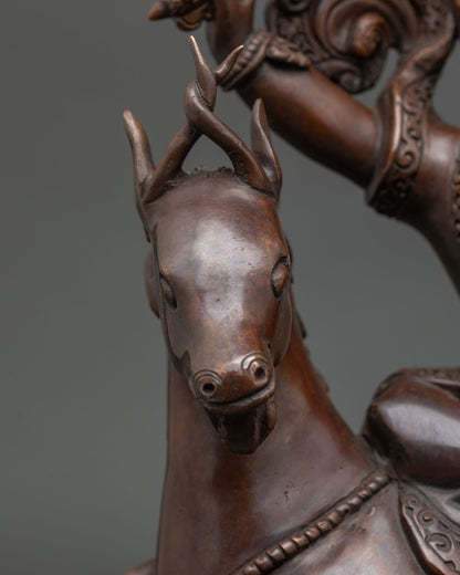 Garwa Nagpo Damchen Statue | Fierce Protector of Dharma