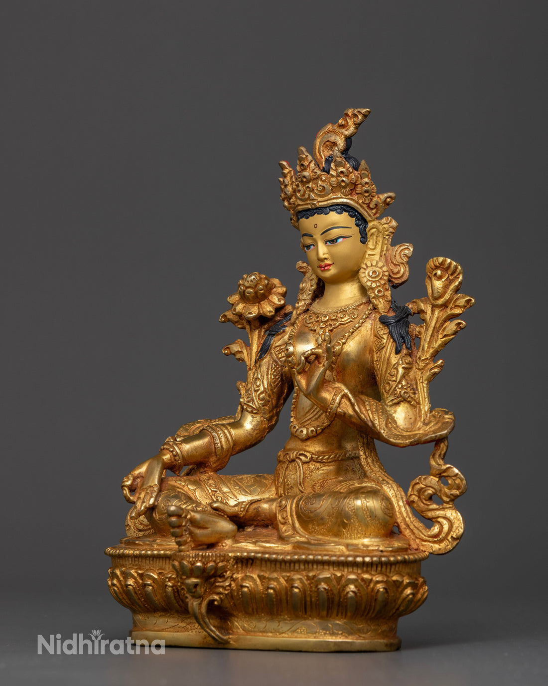 The Compassionate Guardian: Green Tara Statue