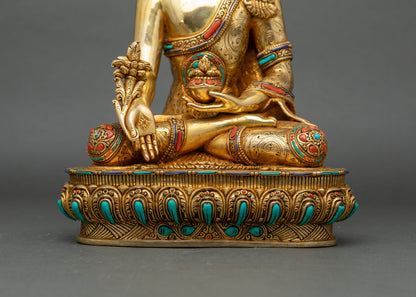 Handcrafted Medicine Buddha Statue – Spiritual Home Decor