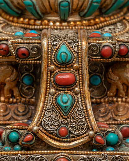 Standing Chenrezig Statue – Tibetan Lokeshwara Sculpture