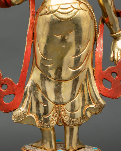 Standing Chenrezig Statue – Tibetan Lokeshwara Sculpture