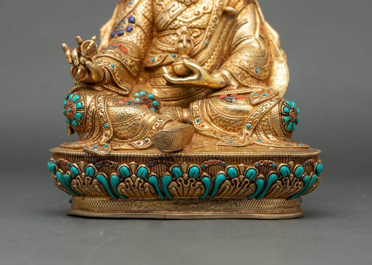 Guru Rinpoche Trio Statue Set | Buddhist Spiritual Figurines