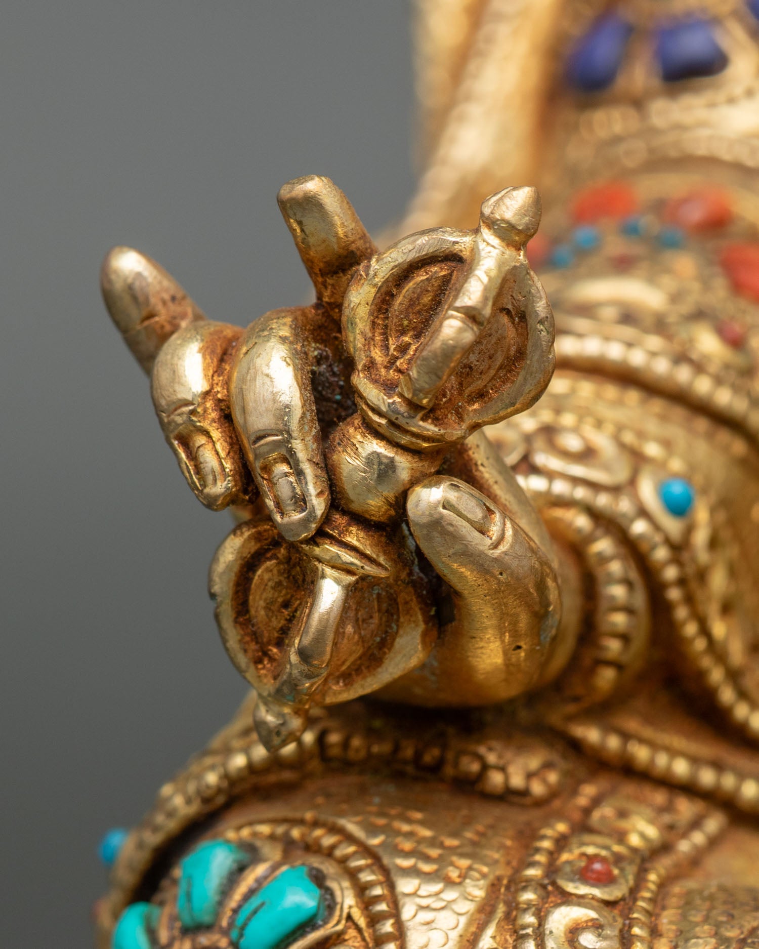 Guru Rinpoche Trio Statue Set | Buddhist Spiritual Figurines
