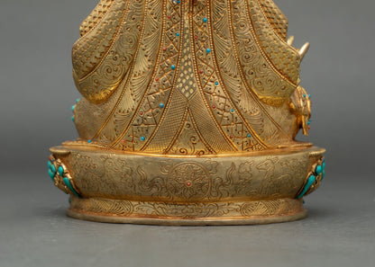 Guru Rinpoche Trio Statue Set | Buddhist Spiritual Figurines