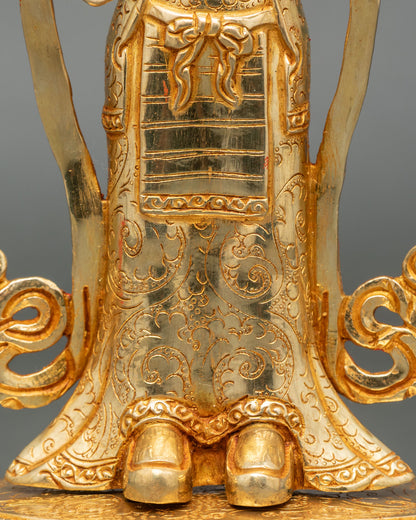 Guru Rinpoche & Two Attendants Statue | Traditional Himalayan Art
