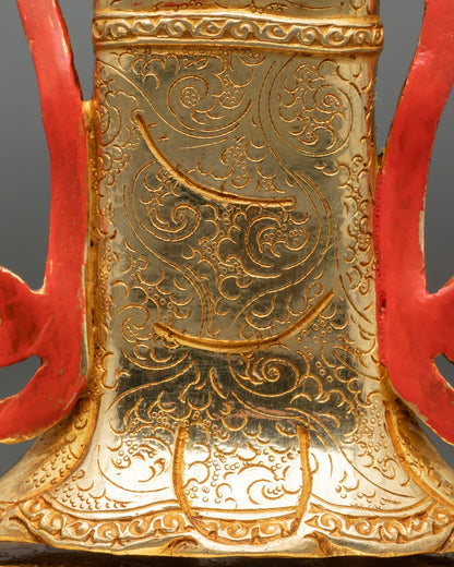 Guru Rinpoche & Two Attendants Statue | Traditional Himalayan Art