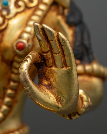 Guru Rinpoche Trio Statue Set | Buddhist Spiritual Figurines