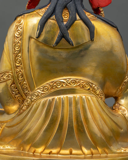 Guru Rinpoche Statue | Gold-Gilded Copper Buddhist Art