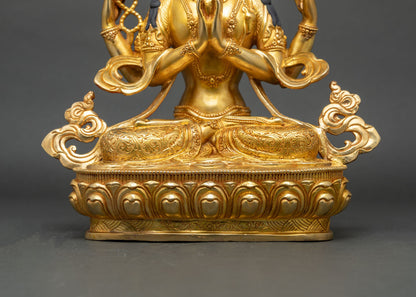 Tibetan Chenrezig | Compassionate Bodhisattva Sculpture