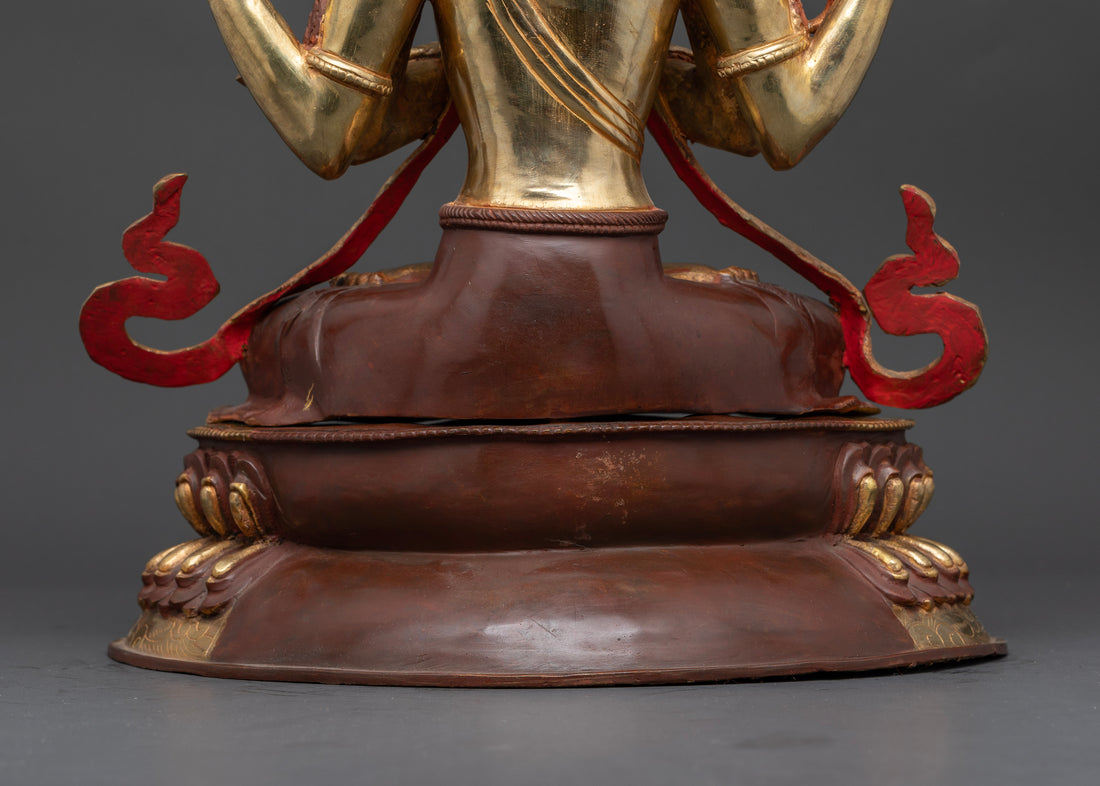 Four-Armed Chenrezig Statue: A Testament to Divine Craftsmanship