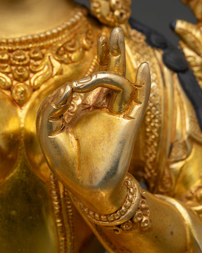Green Tara Statue | Buddhist Art for Spiritual Decor