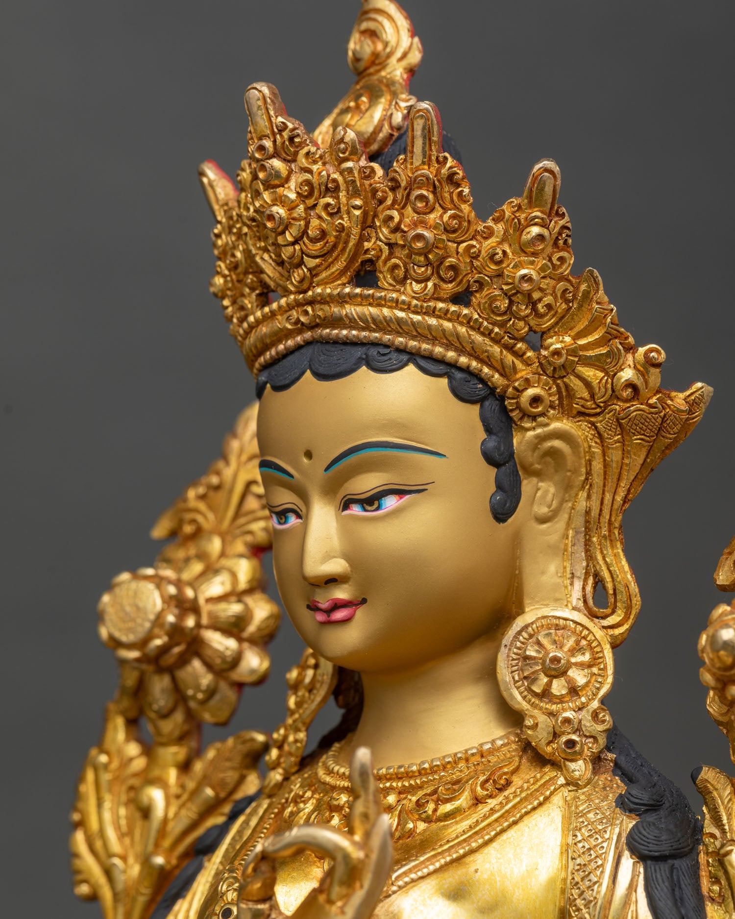 Green Tara Statue | Buddhist Art for Spiritual Decor