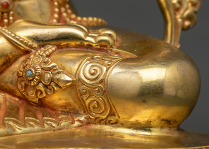 Manjushri Statue | 24K Gold Copper Artwork