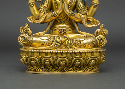 Chenrezig Deity Statue | Buddhist Sculpture From Nepal