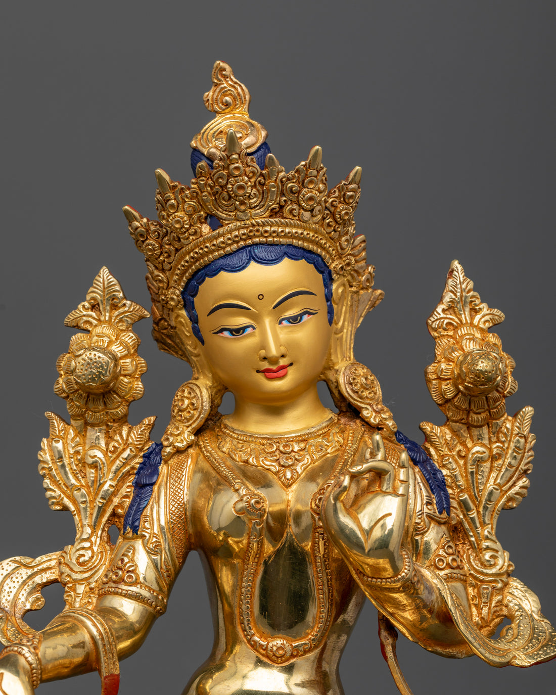 Emerald Grace: Handcrafted Green Tara Statue