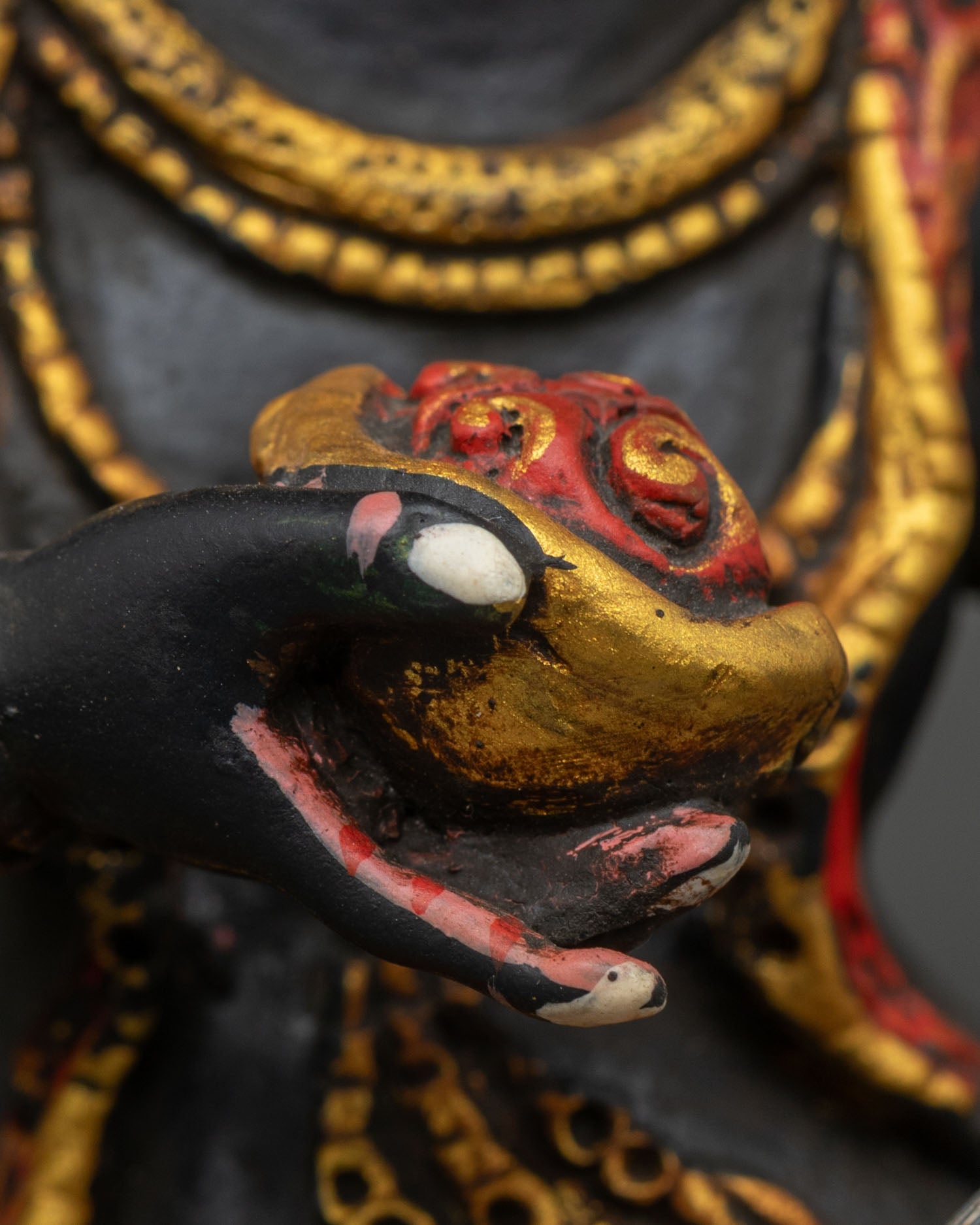Black Dzambhala | Handcrafted Buddhist Copper Sculpture