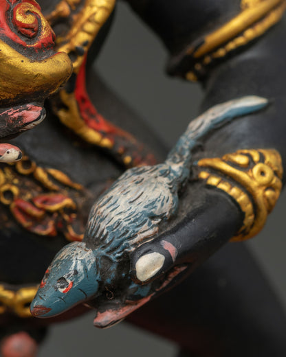 Black Dzambhala | Handcrafted Buddhist Copper Sculpture