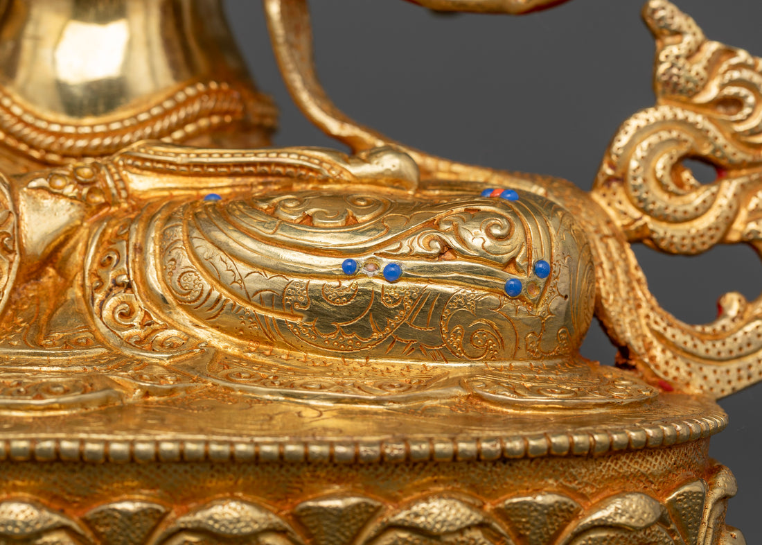 Chenrezig: Handcrafted Statue in Pure 24K Gold