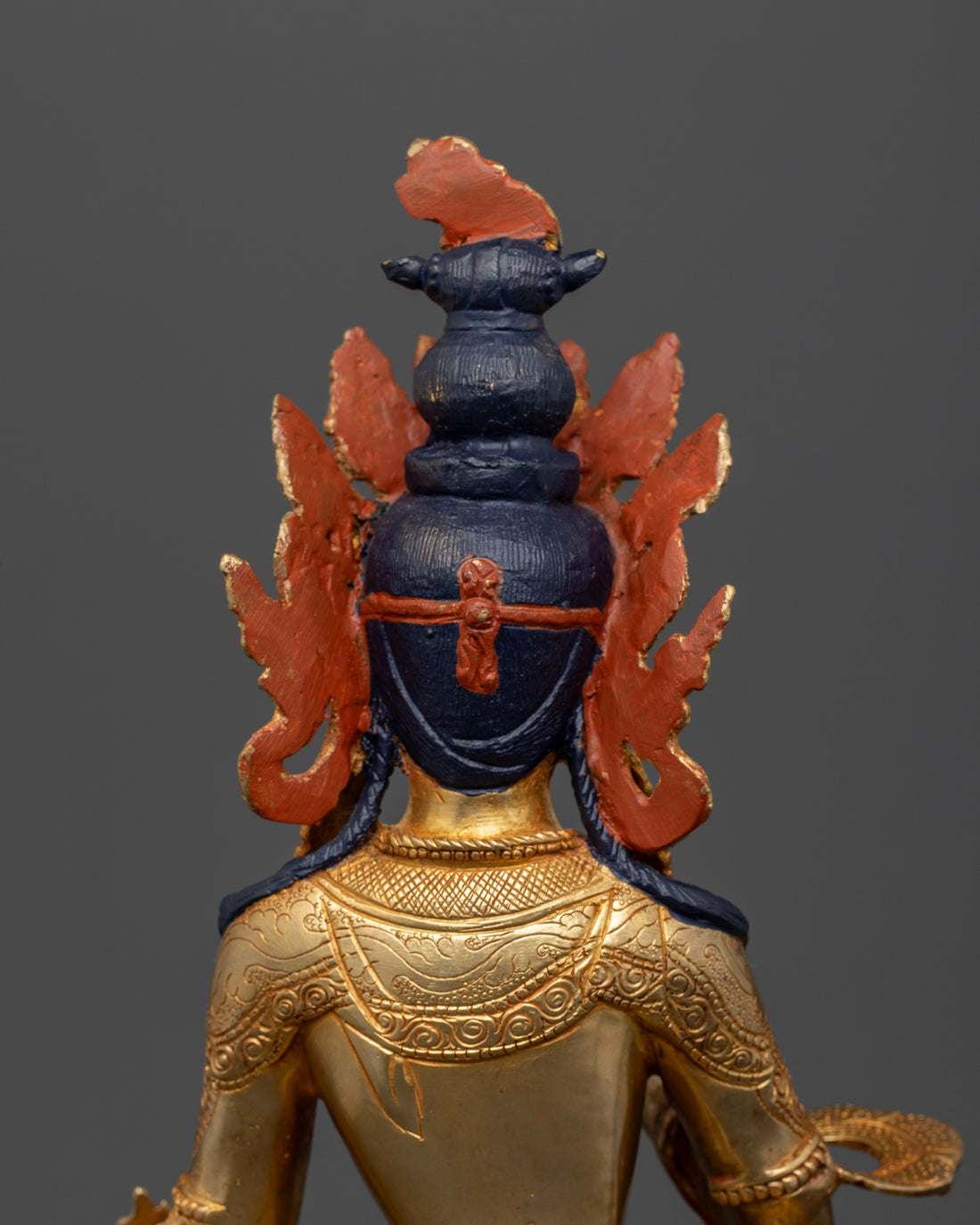 Kshitigarbha: Handcrafted Statue in Pure 24K Gold