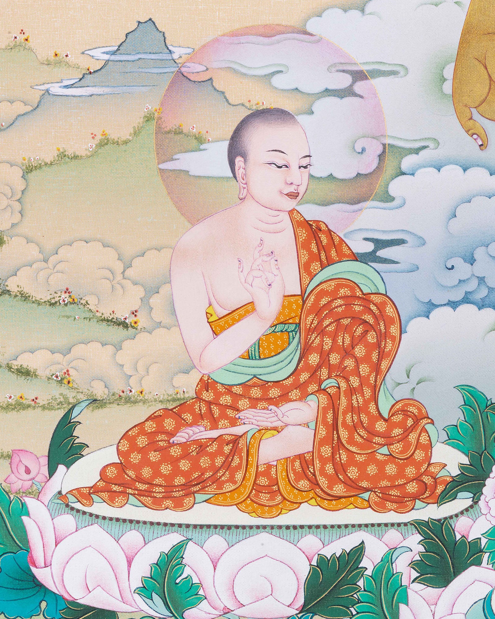 Shakyamuni Buddha Thangka Print Art
