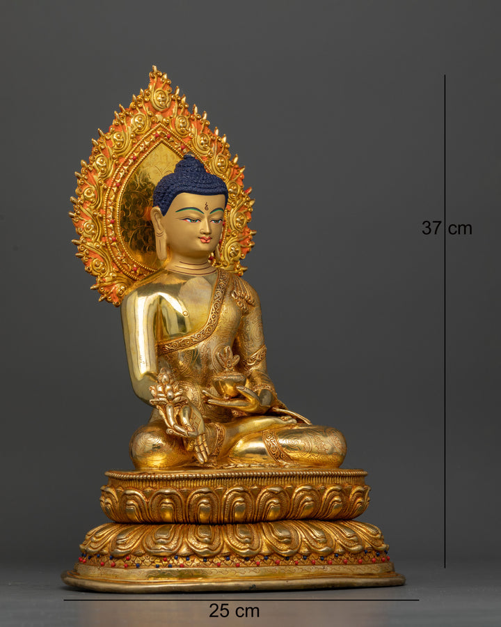 Golden Radiance and Timeless Wisdom: The Medicine Buddha in Gold