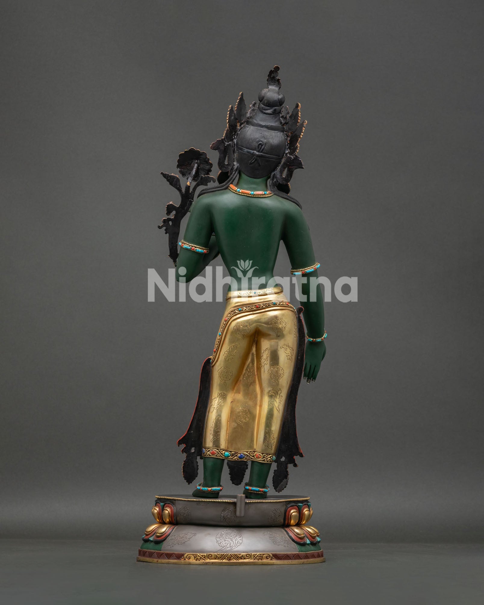 69cm large Green Tara Statue, ideal centerpiece for temple altars and meditation halls