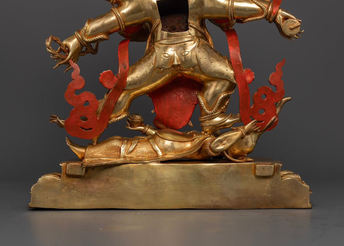 Six Arm Mahakala: Powerful Tibetan Buddhist Deity Statue