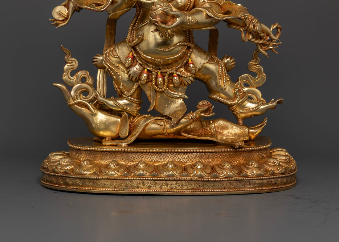 Six Arm Mahakala: Powerful Tibetan Buddhist Deity Statue