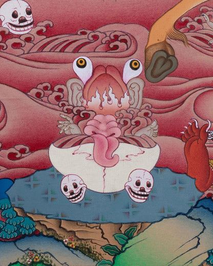 Hand-Painted Palden Lhamo Thangka | Original Thangka
