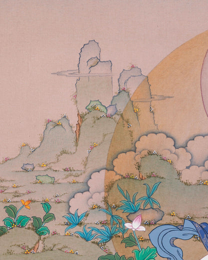 Tibetan White Tara Thangka Painting