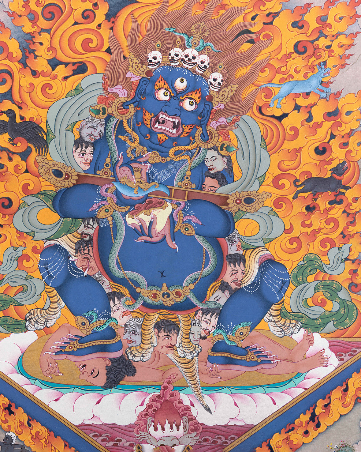 Sakya Mahakala Thangka Print