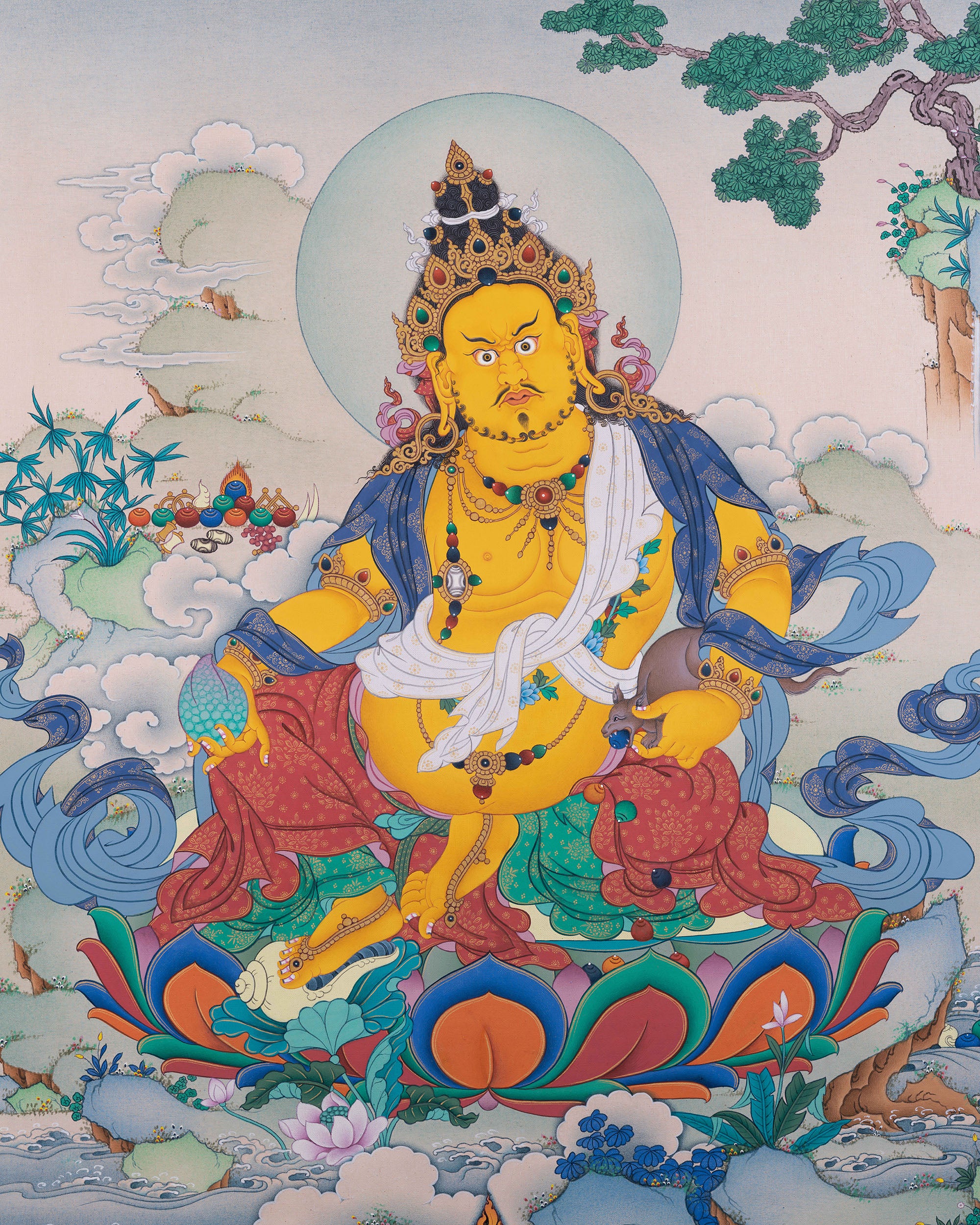 Dzambhala Thangka  Print Art