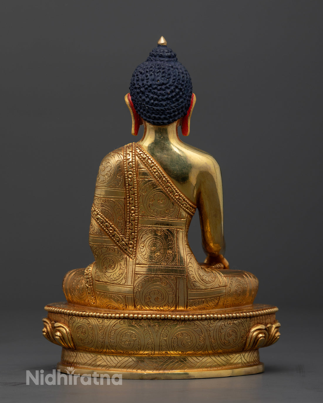 Handcrafted Beauty: Gold Face Shakyamuni Buddha Statue