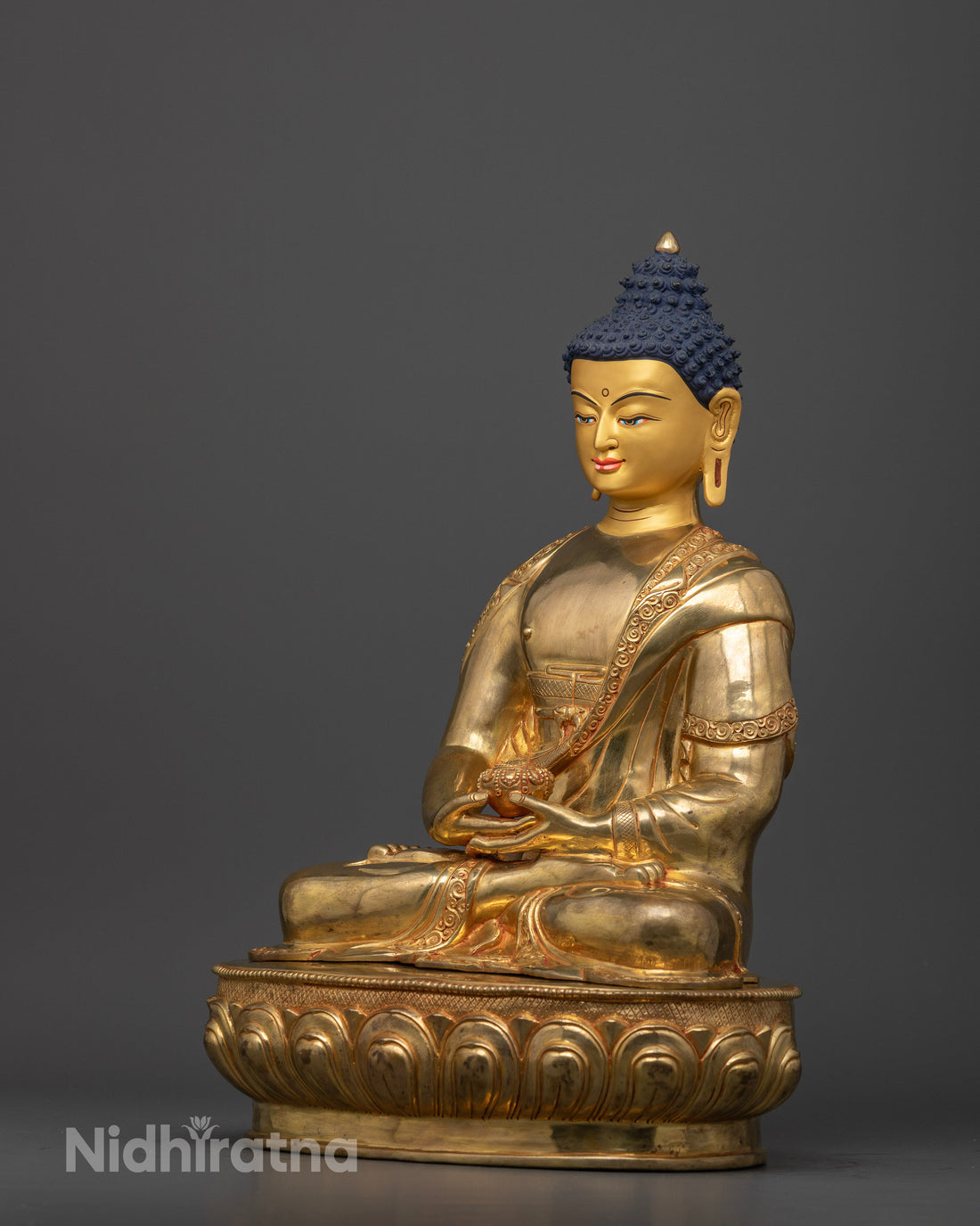 Enhance Your Meditation with a Gold-Faced Amitabha Buddha Statue