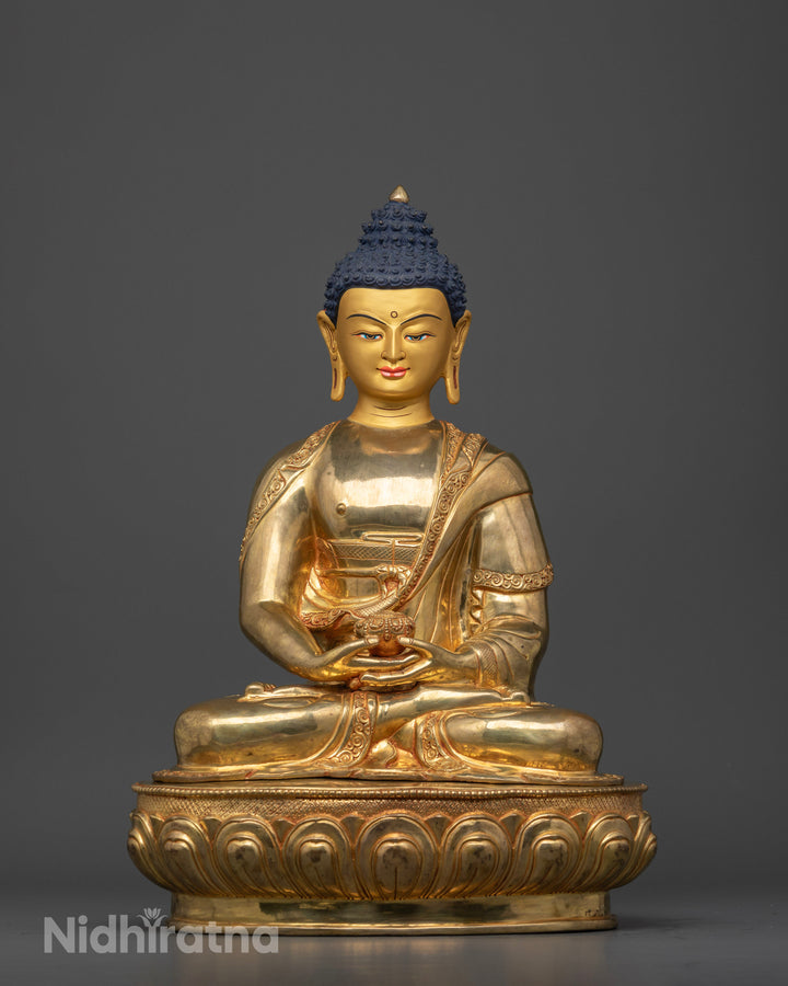 Enhance Your Meditation with a Gold-Faced Amitabha Buddha Statue