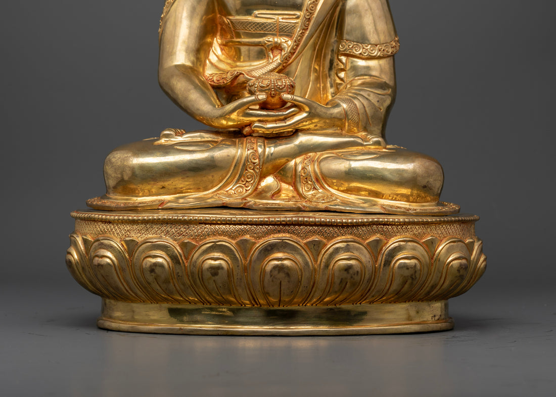 Enhance Your Meditation with a Gold-Faced Amitabha Buddha Statue