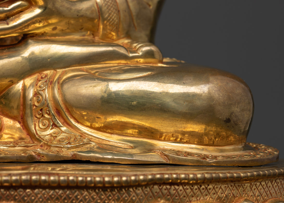 Enhance Your Meditation with a Gold-Faced Amitabha Buddha Statue