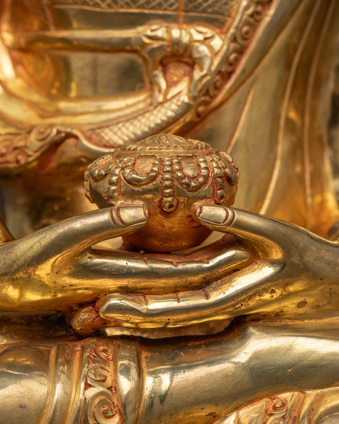 Enhance Your Meditation with a Gold-Faced Amitabha Buddha Statue