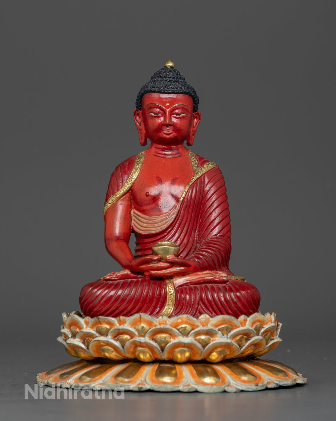 The Radiant Buddha: Symbolism of Amitabha in Red